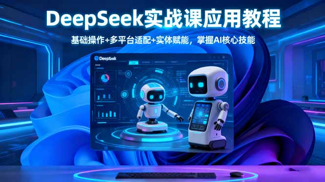 DeepSeek实战课应用教程、基础操作+多平台适配+实体赋能，掌握AI核心技能-招财吧