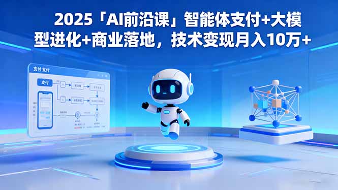 2025「AI前沿课」智能体支付+大模型进化+商业落地，技术变现月入10万+-招财吧