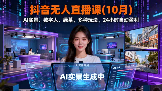 抖音无人直播课(10月-招财吧
