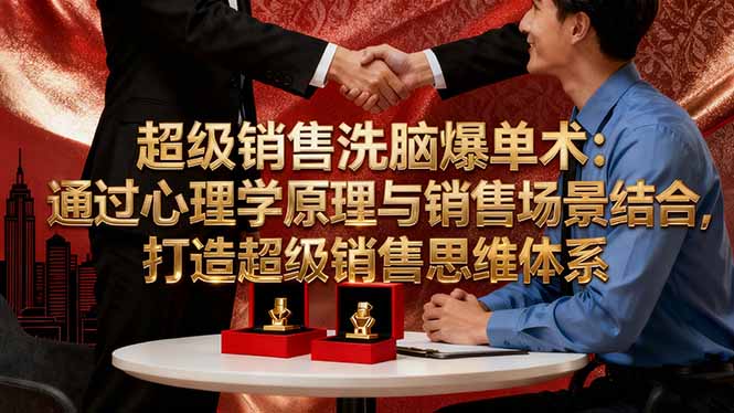 超级销售洗脑爆单术：通过心理学原理与销售场景结合,打造超级销售思维体系-招财吧